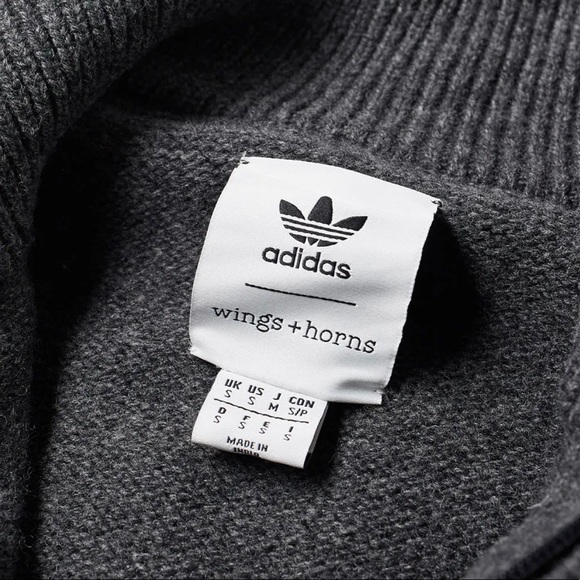 Adidas x Wings & Horns Track Top Black Melange - Picture 5 of 5